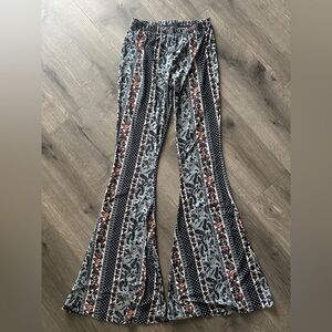 Flared Patterned Pants